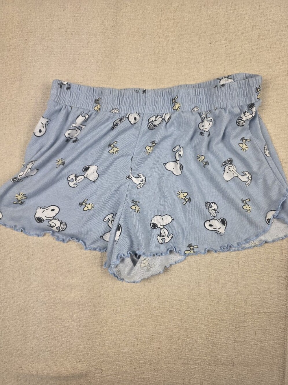Peanuts Snoopy Woodstock Sleep Shorts Women's S 4-6 Blue